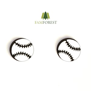 Baseball Earring SVG | Stud Earring SVG | Laser Cut Files | Glowforge | Beamo | Earrings File SVG | Baseball | Baseball Gift | Laser File