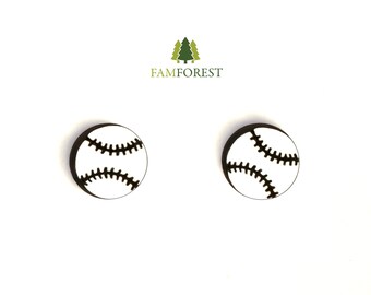 Baseball Earring SVG | Stud Earring SVG | Laser Cut Files | Glowforge | Beamo | Earrings File SVG | Baseball | Baseball Gift | Laser File