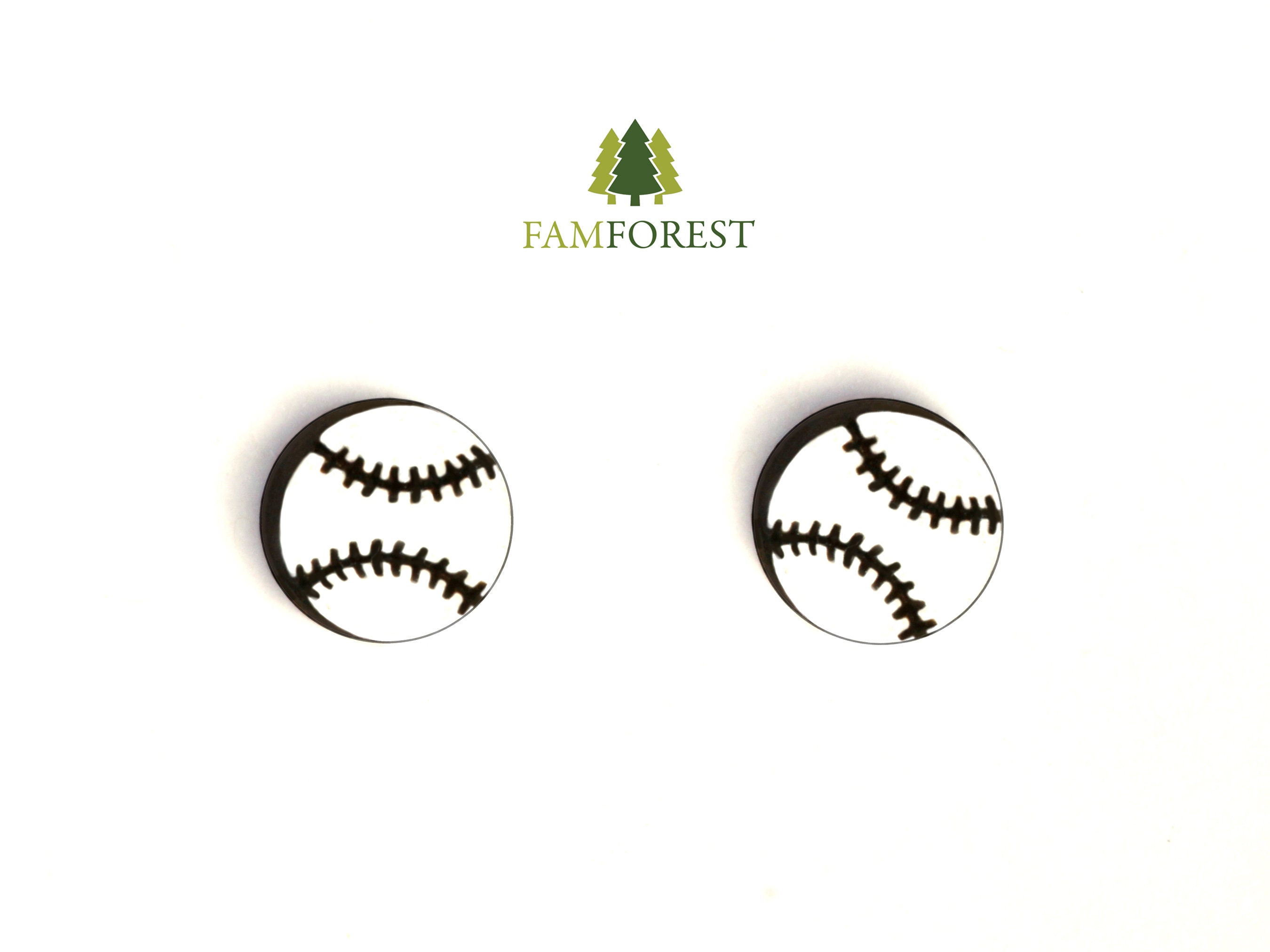Baseball Earring SVG Stud Earring SVG Laser Cut Files Etsy