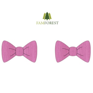 Bow Earring SVG | Hair Bow, Ribbon, Decoration, Party, Stud Earring SVG | Laser Cut Files | Glowforge | Earrings File SVG  | Laser File