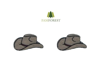 Cowboy Hat Earring SVG | Cowboy, Western Wear, Horse, Farmer, Dancing, Stud Earring SVG | Laser Cut Files | Earrings File SVG  | Laser File