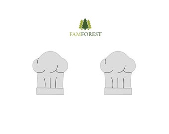 Chef Hat Earring SVG | Baker, Cooking, Bakery, Dessert, Food Stud Earring SVG | Laser Cut Files | Glowforge | Earrings File SVG | Laser File