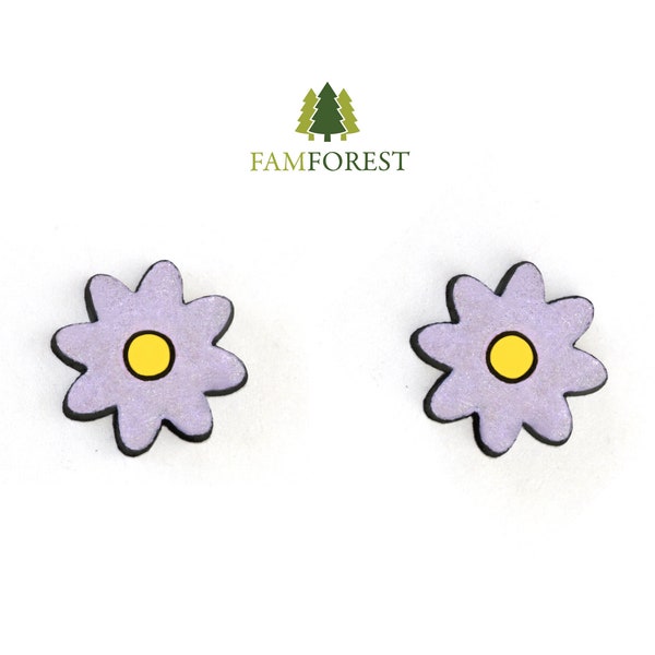 Flower Earring SVG | Stud Earring SVG | Laser Cut Files | Glowforge | Beamo | Earrings File SVG | Flower | Floral | Flower Gift | Laser File