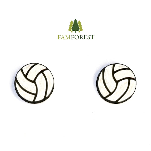 Volleyball Earring SVG | Stud Earring SVG | Laser Cut Files | Glowforge | Beamo | Earrings File SVG