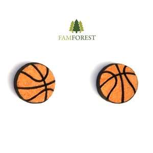 Basketball Earring SVG | Stud Earring SVG | Laser Cut Files | Glowforge | Beamo | Earrings File SVG | Basketball | Basketball Gift | Laser