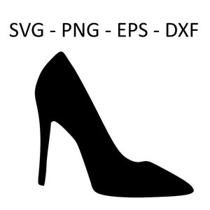 Könnte beinhalten: Eine schwarze Silhouette eines High-Heel-Schuhs.