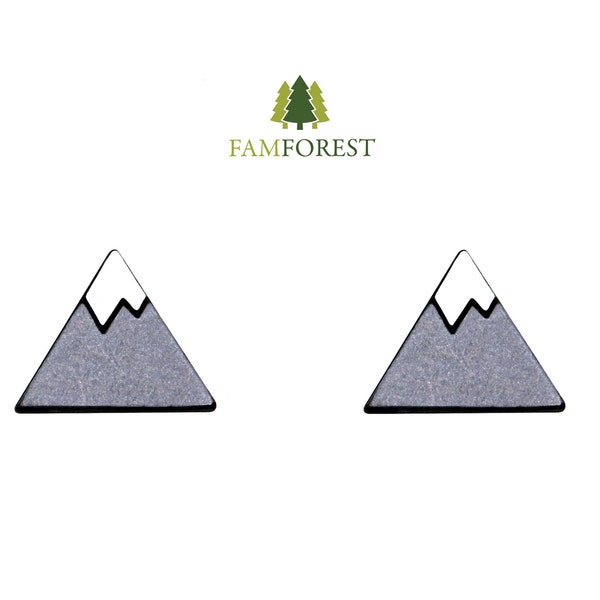 Mountain Earring SVG | Stud Earring SVG | Laser Cut Files | Glowforge | Beamo | Earrings File SVG | Mountain | Mountain Lover  | Laser File