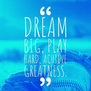 Baseball Inspirational Quote Digital Poster – Sports Printable Wall Art