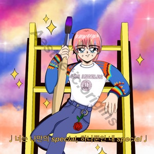 TXT Print - Blue Hour Yeonjun anime