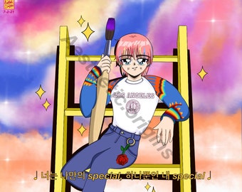 TXT Print - Blue Hour Yeonjun anime