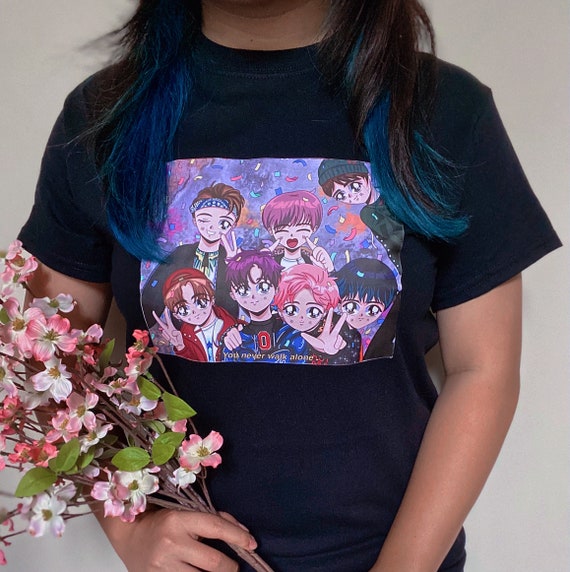 Buy BTS T-shirt You Never Walk Alone Anime Online in India