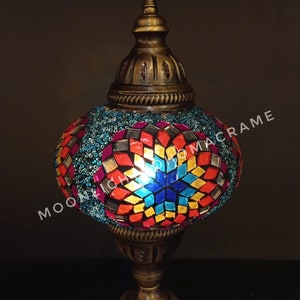 FREE SHIP Turkish Moroccan Handmade Mosaic Table Lamp-Table Bedside Night Light-Ababeshade-Turkish lamp-Mosaic Lamp-Turkish Table Lamp