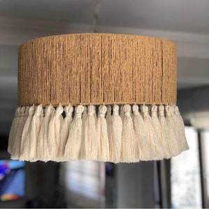 Boho Light | Modern Chandelier For Living Room | Pendant light | Macrame Chandelier | Tassel Chandelier | Fringe lamp | Rustic Chandelier