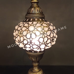 FREE SHIP Turkish Moroccan Handmade Mosaic Table Lamp-Table Bedside Night Light-Ababeshade-Turkish lamp-Mosaic Lamp-Turkish Table Lamp