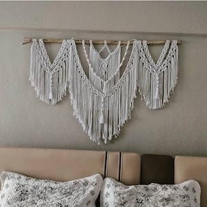 Large Macrame Wall Hanging Multi-Tassel Handmade boho wall decor for Room Decoration, housewarming, new home gift, bedroom & bohemian decor