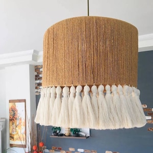Handmade Rope Chandelier, Boho chandelier, Boho light, Pendant light,Fringe chandelier, Living Room Chandelier, Home Gift, Tassel Chandelier