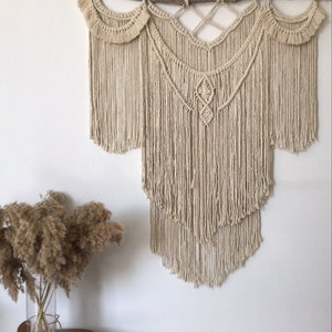 Large Macrame Wall Hanging Multi-Tassel Handmade boho wall decor for Room Decoration, housewarming, new home gift, bedroom & bohemian decor
