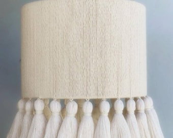 Natural Handmade Chandelier, Pendant light, Modern Living Room Chandelier, Boho light, Boho Chandelier, Fringe Chandelier, Tassel Lamp Shade