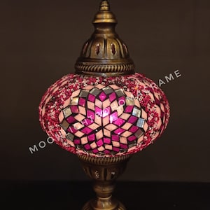 FREE SHIP Turkish Moroccan Handmade Mosaic Table Lamp-Table Bedside Night Light-Ababeshade-Turkish lamp-Mosaic Lamp-Turkish Table Lamp