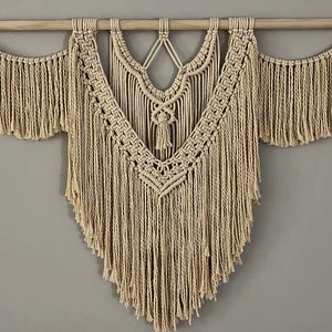 Large Macrame Wall Hanging Multi-Tassel Handmade boho wall decor for Room Decoration, housewarming, new home gift, bedroom & bohemian decor