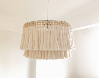 Boho light, Macrame Chandelier, Boho Chandelier, Fringe Chandelier, Tassel Lamp Shade 35cm Macrame Chandelier, Bohemianwidth  Decor,