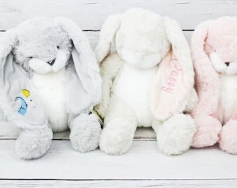 補聴器/人工内耳用パーソナライズ刺繍入りニブルバニー