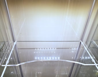 Medio estante acrílico para Ikea Detolf, estante transparente, medio estante personalizado
