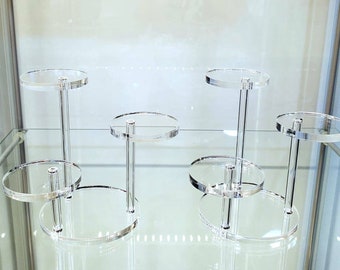 Paquete de 2 soportes para accesorios de 3 niveles: soportes de exhibición a escala 1/6