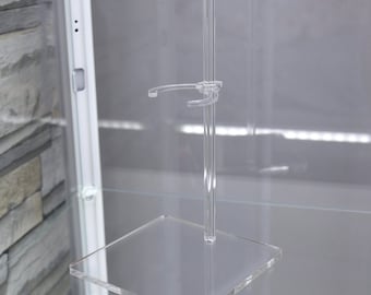 2 Clear Square Acrylic Ironman Figure Stands