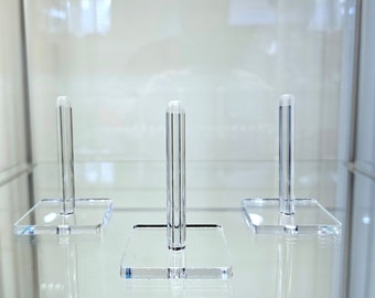 Paquete de 3 - soportes de cabeza acrílicos a escala 1/6 - base cuadrada - envío gratis