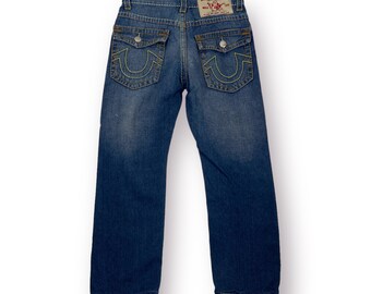 Vintage True Religion Joey Super T Yellow Stitch Jeans Y2K