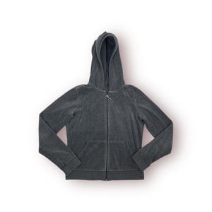 Vintage Juicy Couture Grey Velour Zip Up Hoodie Y2K Early 2000s - NO TAGS