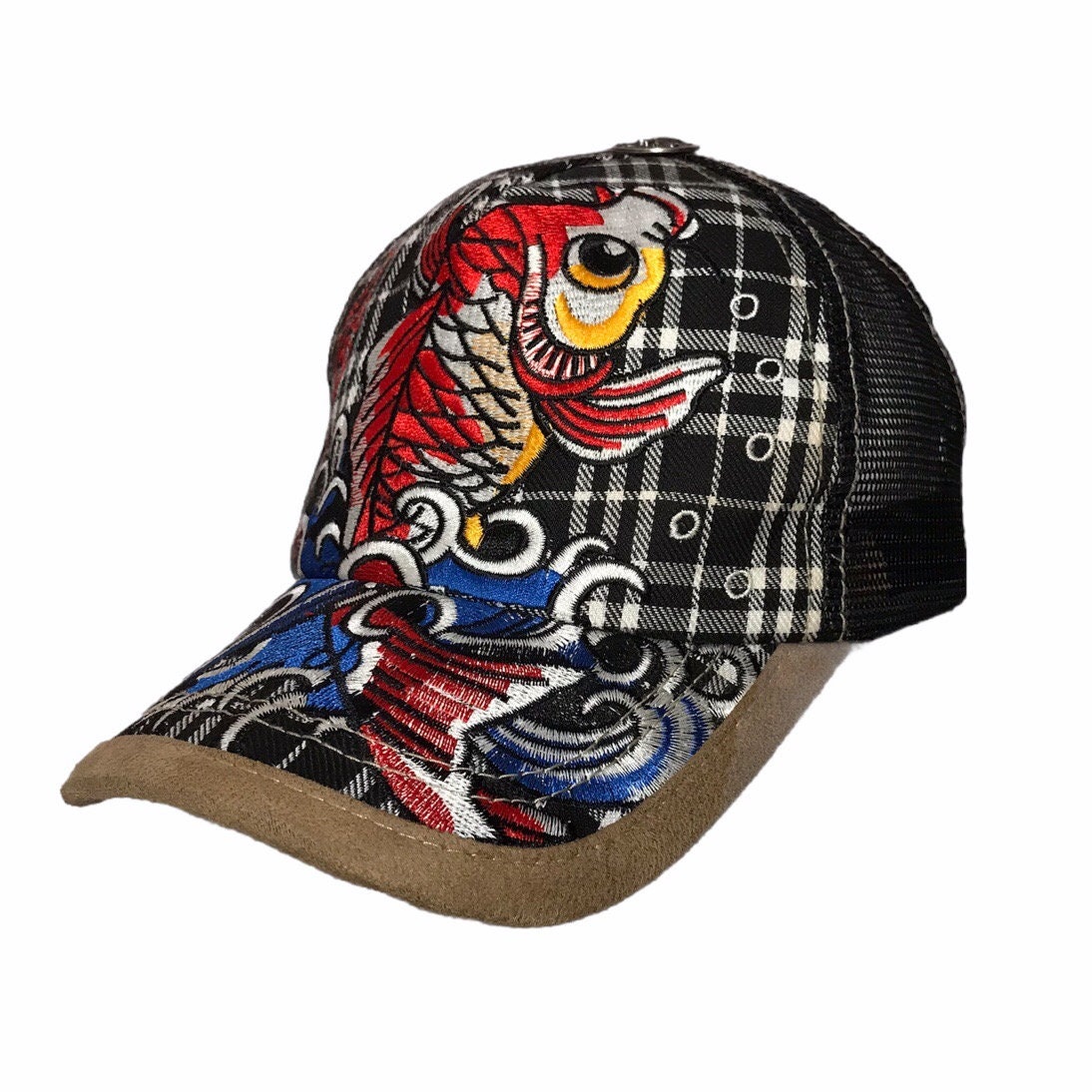 Vintage Early 2000s Ed Hardy by Christian Audigier Koi Fish Trucker Hat Y2K  One Size -  India