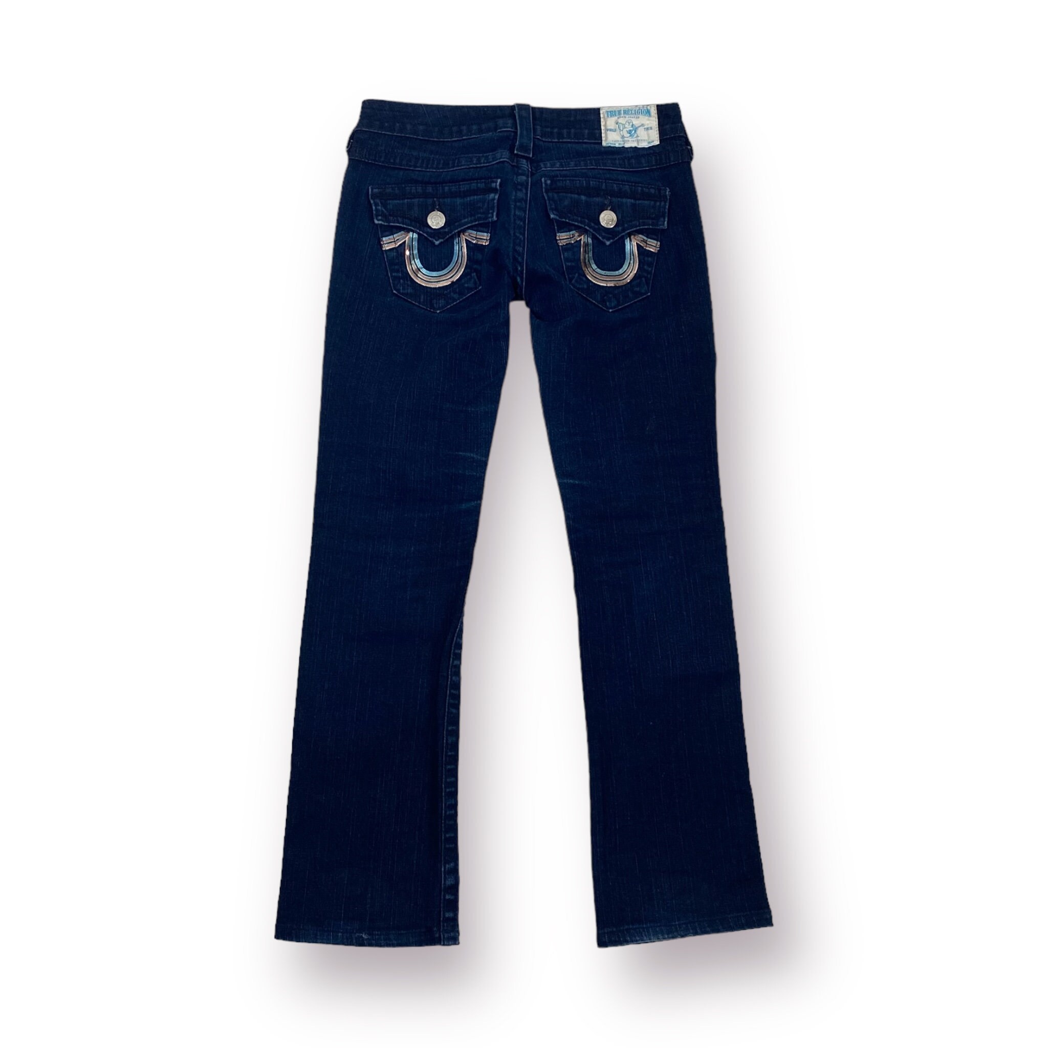 Vintage True Religion Jeans Billy Sequin Horseshoe Logo Denim Y2K