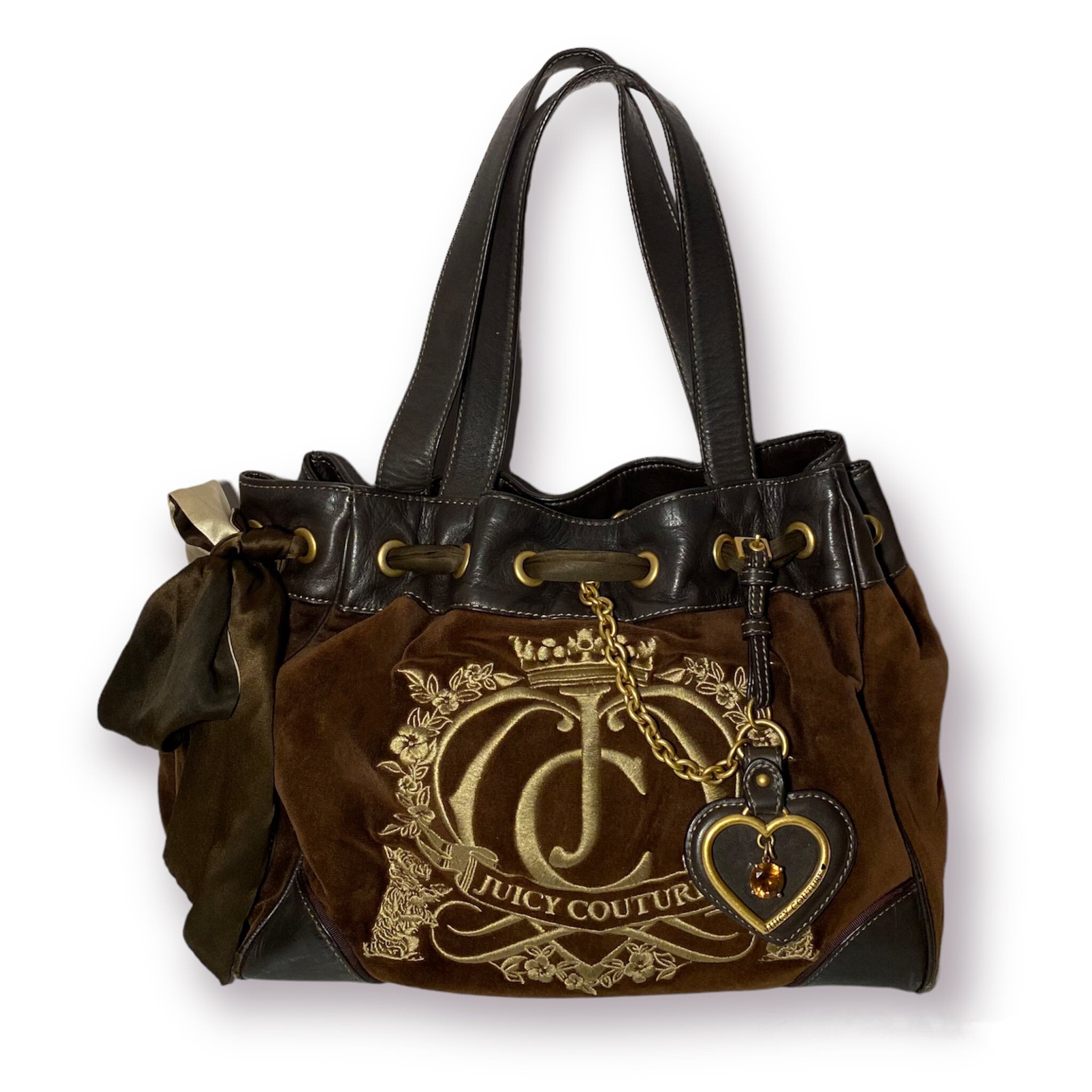Vintage Juicy Couture Brown Velour Daydreamer Bag w Charm Y2K Early 2000s Etsy