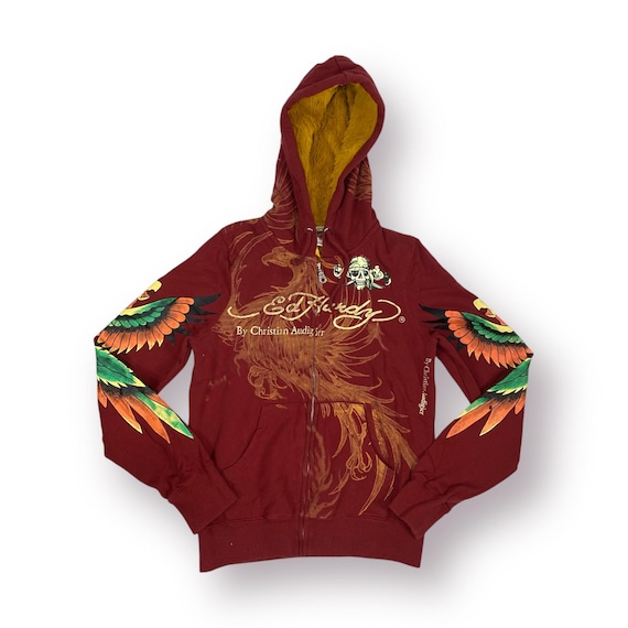 Vintage Ed Hardy by Christian Audigier Graphic Zip up Hoodie