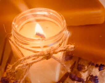Organic Beeswax Candle with Wood Wick