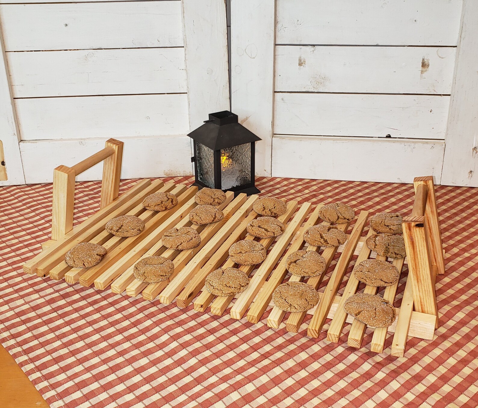 Stackable Wood Cooling Rack with Folding Handles Etsy
