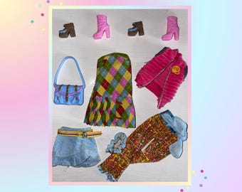 Barbie Fashion Fever Colorful Clothes Pack - Missing 2 Tops