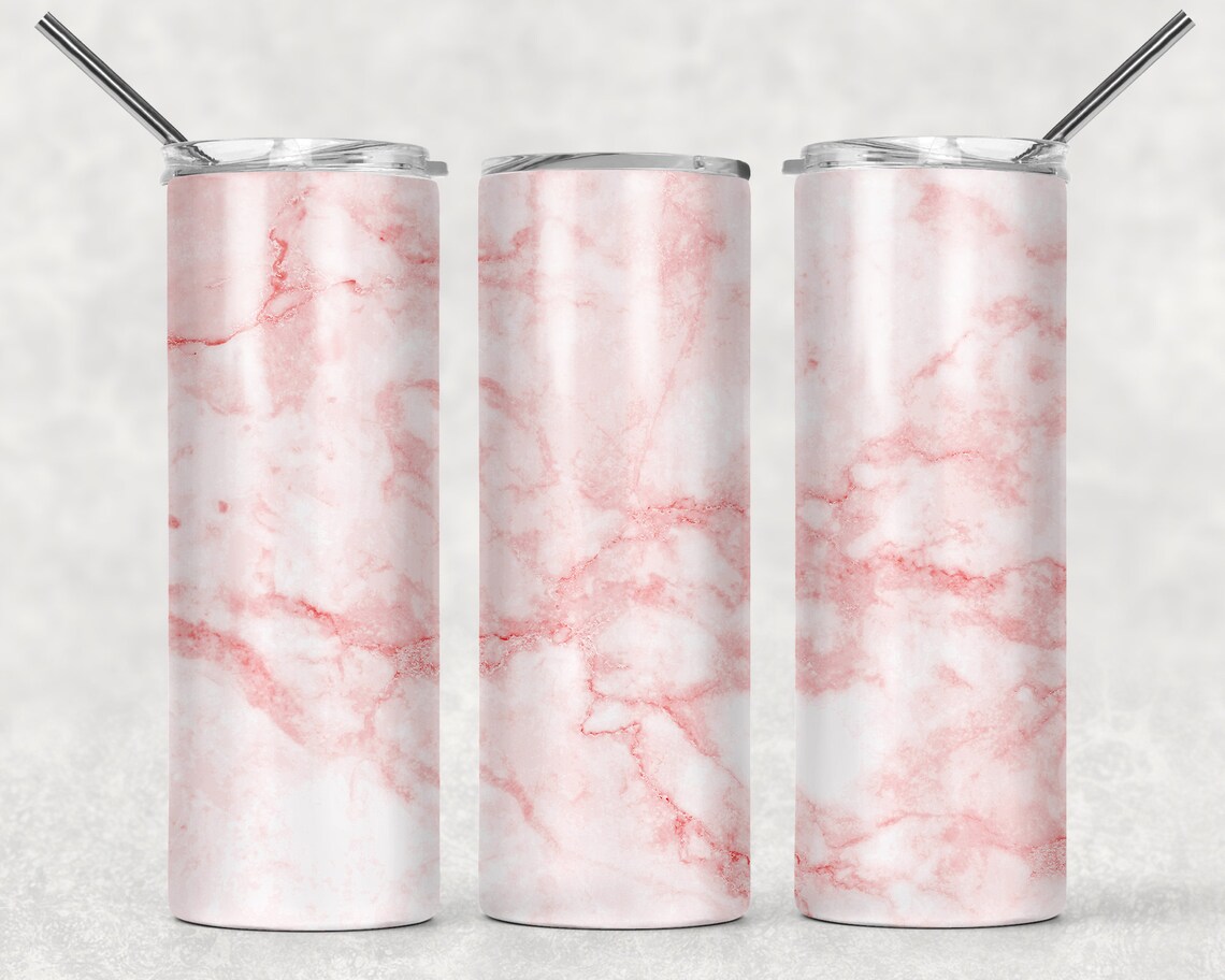 Pink marble cup pink marble tumbler pink marble marble Etsy