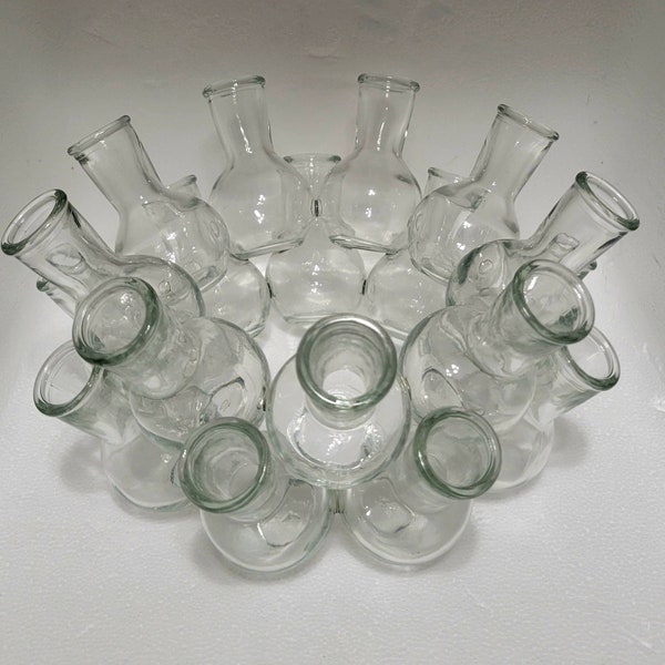 Mid Century Multi-bud Glass Tabletop Vase