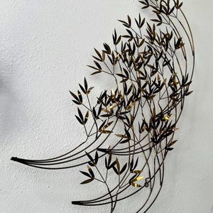 Curtis Jere Metal Bamboo Wall Hanging Signed and dated