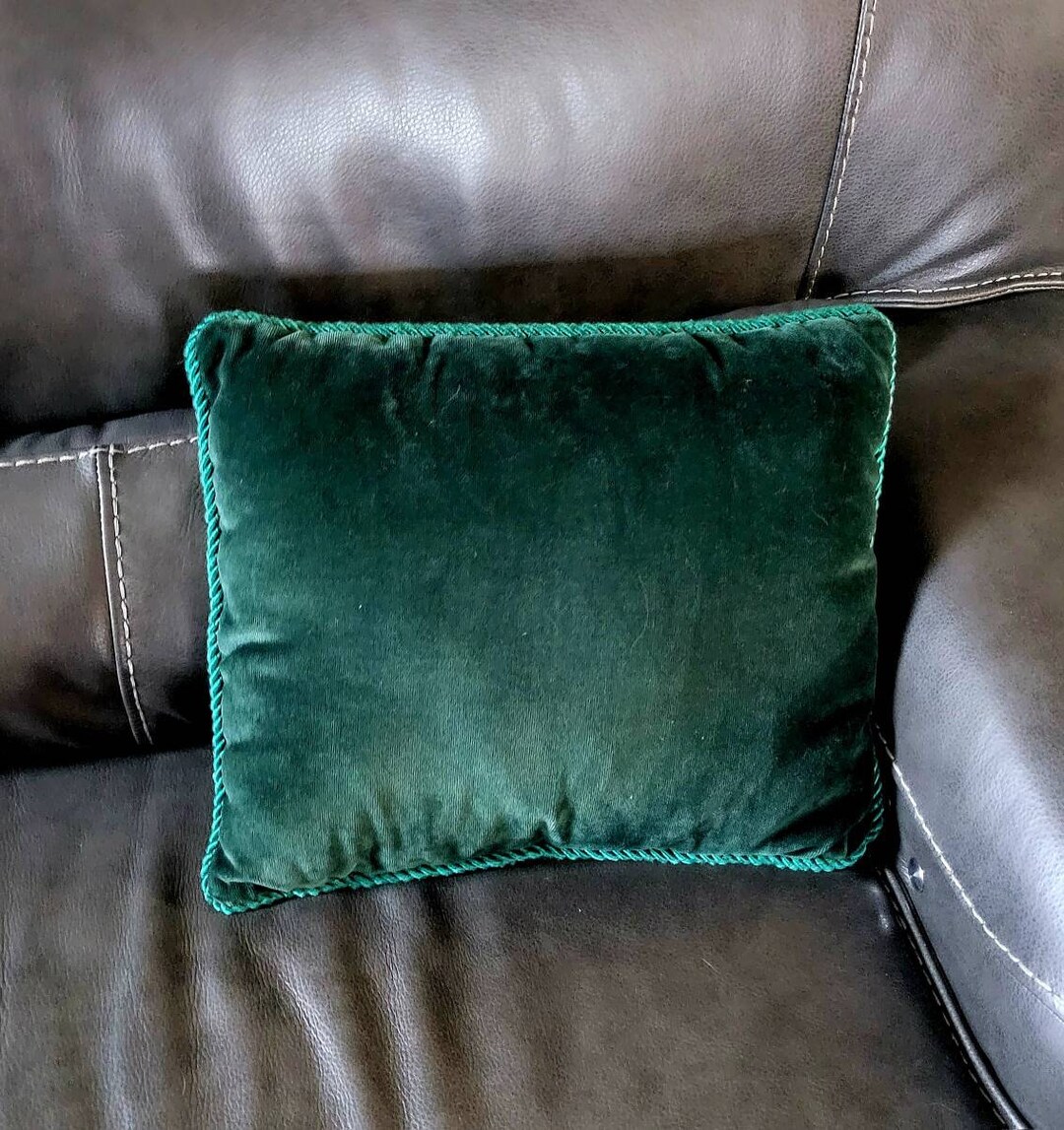 Vintage Emerald Green Velvet Pillow Etsy