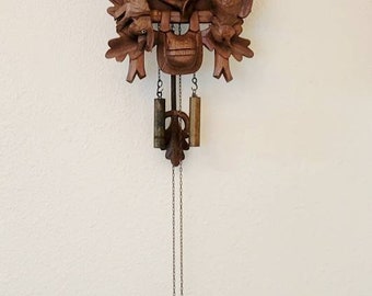 Vintage German hunters game cuckoo clock