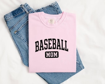 Baseball Mom Gift Game Day Sports Mom Tee Cotton Comfort Women Birthday Enthusiast Team Spirit Athletic Supporter Casual Fan Softball Parent