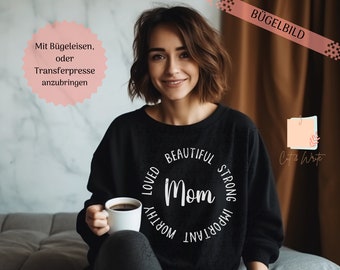 Iron-on transfer "Mom" | Plotter image | T-shirt print | Mom | Mama | Applique | Upcycling | Iron-on transfer