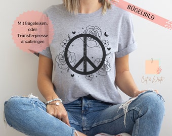 Iron-on transfer "Peace Flowers"