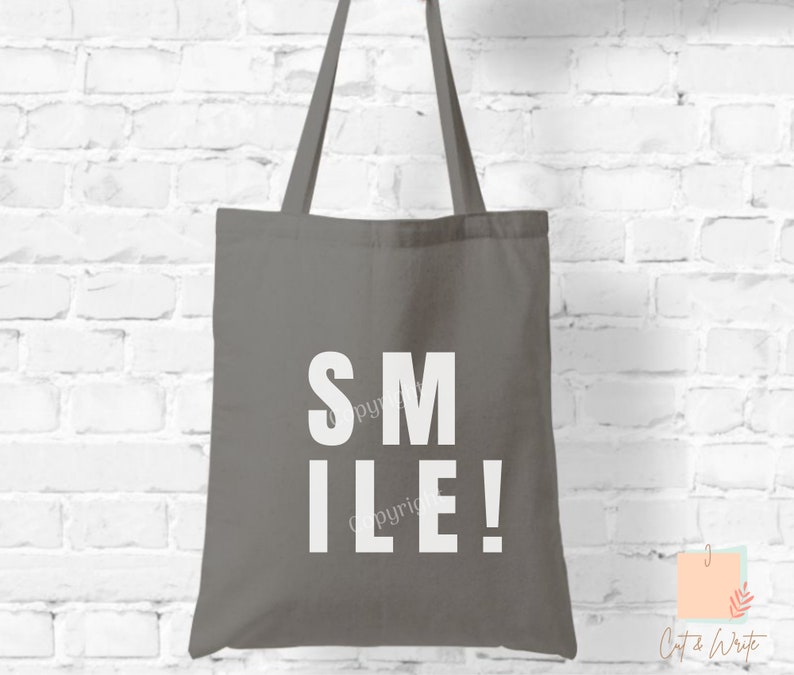 Bügelbild Smile Plotterbild T-Shirt Aufdruck Smile Glücklich Spruch Applikation upcycling Bügelaufdruck zdjęcie 5