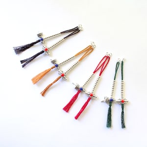 Tibetan Bell & Dorje Copper Mala Counter: Buddhist Prayer Beads