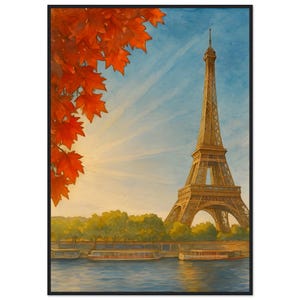 Paris in Watercolors — Eiffel Tower Framed Art Print